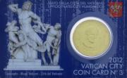 Lote 4 - 50 CENTEVAOS, MOEDA - Vaticano City, 2012. Coin card n.º 3. Nota: sem classificação atribuída, cabe ao licitante atribuir a classificação e a valorização que entender correta