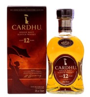 Lote 2055 - WHISKY CARDHU - Garrafa de Whisky, Cardhu, 12 anos, Single Malt Scotch Whisky, Speyside, Scotland, (700ml - 40%vol), Nota: garrafa idêntica à venda por € 33,90. Em caixa de cartão original. Caixa em mau estado. Consultar valor indicativo em ht