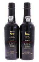 Lote 2141 - PORTO QUINTA DO ESTANHO LBV 2000 - 2 garrafas de Vinho do Porto, Quinta do Estanho. Late Bottled Vintage 2000, engarrafado em 2005, (375ml - 20%vol.)