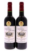 Lote 2190 - CHATEAU LA GRANGE D'ORLÉAN 2012 - 2 garrafas de Vinho Tinto, Blaye Côtes de Bordeaux 2012, (750ml - 12,5%vol). Nota: este vinho foi galardoado com uma Medalha de Ouro em 2014 no Concours Internacional de Lyon