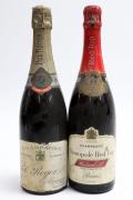 Lote 120 - CHAMPAGNE - Duas garrafas de Champagne: Monopole Red Top. Pol Roger. Nota: Sinais de aramazenamento.