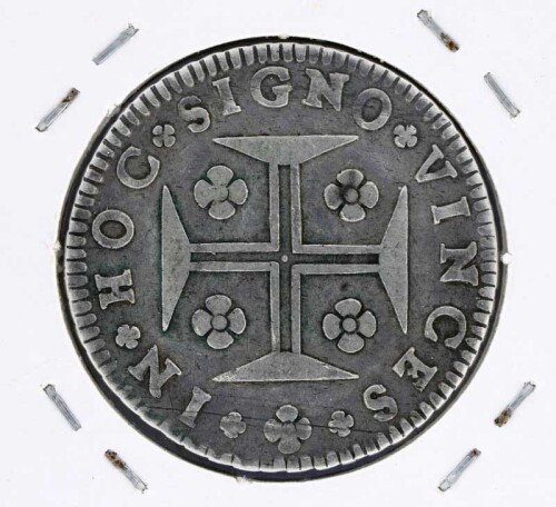 Lote 10 - PORTUGAL, MOEDA DE 480 RÉIS EM PRATA, ANO 1750 - Cruzado Novo, D. João V. Peso: 14,7 gr. Dim: 36 mm. Sem classificação atribuída pela Oportunity Leilões, cabe ao licitante atribuir a classificação e a valorização que entender correta