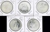 Lote 23 - PORTUGAL, MOEDAS DE 100 ESCUDOS EM PRATA, ANOS 1986/87 e 1988 - Conjunto de 5 moedas alusivas a diversas temáticas. Dim: 34 mm. Sem classificação atribuída pela Oportunity Leilões, cabe ao licitante atribuir a classificação e a valorização que e