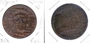 Lote 27 - PORTUGAL, MOEDAS DE X RÉIS EM COBRE - Conjunto de 2 moedas de X Réis, D. João V em cobre, sendo uma de 1746, e outra de 1748. Dim: 34 mm. Sem classificação atribuída pela Oportunity Leilões, cabe ao licitante atribuir a classificação e a valorização que entender correcta