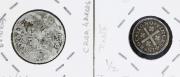 Lote 29 - PORTUGAL, MOEDAS EM PRATA - Conjunto de 2 moedas, sendo: uma de 1/2 Tostão D. José de 1750/1777; e outra de 6 Vinténs D. João V de 1706/1750. Peso total: 5 g. Dim: 17 mm e 24 mm respectivamente. Sem classificação atribuída pela Oportunity Leilões, cabe ao licitante atribuir a classificação e a valorização que entender correcta