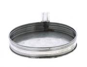 Lote 85 - BANDEJA DE TABERNA EM INOX - Formato oval com pega para transporte de copos de 3. Dim: 4,5x22x28 cm