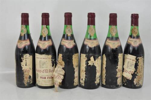 Lote 1217 - Lote de seis garrafas Arco D'el Rei - Vila Flor, colheita de 1982, Douro. Nota: rótulos danificados.