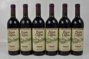 Lote 1229 - Lote de seis garrafas de vinho tinto - Pegos Claros, colheita de 1994, Palmela.