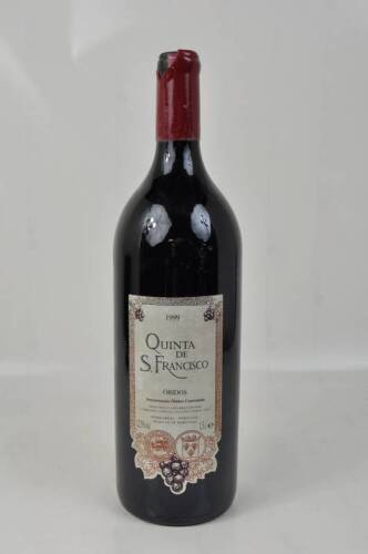 Lote 1308 - Lote de Garrafa de vinho tinto Magnum "Quinta de S. Francisco" - Óbidos - 1999. Para coleccionadores