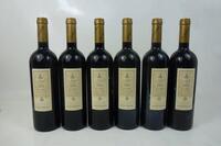 Lote 1401 - Lote de seis garrafas de vinho tinto José de Sousa - Reguengos, colheita de 1991, Alentejo. Para coleccionadores. Nota: pequenas falhas nos rótulos.