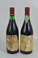 Lote 1419 - Lote de duas garrafas de vinho tinto do Dão "Meia Encosta" Garrafeira 1983. Nota; Rótulos danificados.