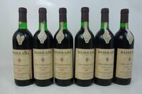 Lote 1436 - Lote de seis garrafas de vinho tinto São Domingos, colheita de 1987, Bairrada. Para coleccionadores. Nota: pequenas falhas nos rótulos.