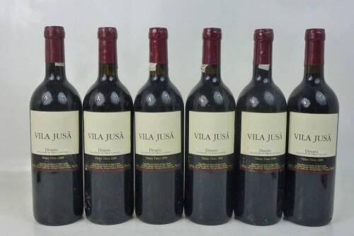 Lote 1618 - Lote de seis garrafas de vinho tinto Vila Jusã, colheita de 1999, Douro. Para coleccionadores.