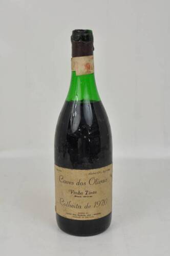 Lote 1619 - Lote de Garrafa de vinho tinto "Caves dos Olivais" - Colheita de - 1970. Para coleccionadores.