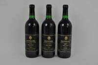 Lote 1620 - Três garrafas de vinho tinto Bairrada, Frei Telo, Reserva de 1995. Para coleccionadores. Nota: pequenas falhas nos rótulos.