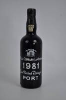 Lote 1732 - Garrafa de Vinho do Porto Real Companhia Velha, Late Bottled Vintage 1981. Para coleccionadores.