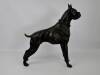 Lote 2605 - Escultura em bronze representando um cão da raça "Boxer", com 65x60 cm. - 3