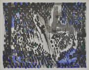 Lote 2633 - Vieira da Silva (1908-1992) - Litografia sobre papel de uma obra de 1977, motivo "Le Petit Ramoneur", com 20x25 cm (moldura com 57x61 cm). Nota: verso apresenta uma assinatura