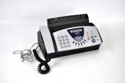 Lote 48 - Fax/telefone Brother Fax - T104, cor cinza, com 14x30x16 cm, Nota: usado (sem cabos de alimentação, sem embalagem e sem instruções)