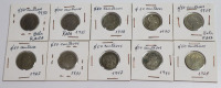 Lote 42 - MOEDAS DA REPÚBLICA PORTUGUESA - Dez moedas de 50 centavos em Alpaca, 1927 a 1931, 1935, 1938, duas de 1940 e 1947. Sem classificação atribuida pela Oportunity, cabe ao licitante atribuir a classificdação e a valorização que entender correta