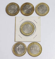 Lote 51 - MOEDAS DA REPÚBLICA PORTUGUESA - Seis moedas de 200 escudos: Garcia da Horta de 1991; Expo 98 de 1998; Capital Europeia da Cultura Lisboa de 1994; Jogos Olimpicos de 1886 Atlanta de 1996; Exposição Mundial de Lisboa Expo 98 de 1997; Jogos Olimpi