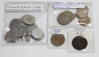 Lote 62 - MOEDAS EUROPEIAS - Lote composto por 29 moedas Europeias: 20 moedas Italianas de 10 Liras, dos anos 1953 a 1956; 7 moedas Norueguesas de vários valores; moeda Inglesa, One Penny do ano 1905; moeda Alemã, 5 Mark do ano 1951. Sem classificação atr