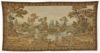 Lote 2 - TAPEÇARIA AO ESTILO GOBELIN - Made in Italy, com etiqueta Arcadia, motivo "Paisagem", forrada. Dim: 110x220 cm