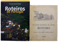 Lote 14 - LIVROS SOBRE ROTEIROS PORTUGUESES - 2 Vols. "Palácio Nacional da Ajuda - Roteiro", de Manuel de Almeida Cayola Zagallo, 1961; e "Roteiros de Portugal", de Fernando António Almeida, Círculo de Leitores, 1995. Dim: 20x21 cm. Encadernações: cartona