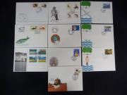 Lote 841 - Filatelia - Envelopes 1º Dia de Circulação; 10 FDC; Tema: Transportes Típicos dos Açores e Diversos