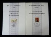 Lote 980 - Lote de selos de ALEMANHA BRD, 14 Pagelas c/selos e carimbos de 10 dia de circulação. Ano 1982 completa