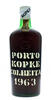 Lote 19 - PORTO KOPKE 1963 - Garrafa de Vinho do Porto, Colheita de 1963, Envelhecido em Casco, Engarrafado em 1982, C.N. Kopke & Cª, Vila Nova de Gaia, (750ml - 21%vol.). Nota: garrafa idêntica à venda por € 270,40. Em caixa de cartão original. Consultar - 2