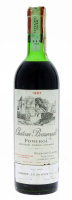 Lote 41 - CHÂTEAU BEAUREGARD 1967 - Garrafa de Vinho Tinto Francês, Pomerol, Appelation Pomerol Controlée, 1967, Raymond Clauzel, França, (750ml). Nota: garrafa idêntica à venda por € 226. Consultar valor indicativo em https://t.ly/JkNU