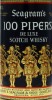 Lote 52 - WHISKY 100 PIPERS - Garrafa de Whisky, De Luxe Scotch Whisky, Joseph Seagram & Sons, Escócia, (750ml - 43%vol.). Nota: garrafa dos anos 1970s, em caixa de cartão original - 4