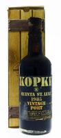 Lote 173 - PORTO KOPKE VINTAGE 1985 - Garrafa de Vinho do Porto, Quinta de St. Luiz, Vintage 1985, C.N. Kopke, Vila Nova de Gaia, (750ml - 20%vol.). Nota: garrafa idêntica à venda por € 59,50. Em caixa de cartão original. Consultar valor indicativo em htt