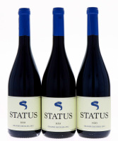 Lote 211 - DÃO STATUS 2012 - 3 garrafas de Vinho Tinto DOP Dão, Status Grande Escolha 2012, Vinícola de Nelas, (750ml - 13%vol.). Nota: proveniente de uma cuidadosa selecção das Castas tintas Nobres do Dão