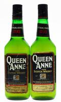 Lote 217 - WHISKY QUEEN ANNE – 2 garrafas de Whisky, Rare Scotch Whisky, Hill Thomson & Cº, Escócia, (750ml – 43%vol). Nota: garrafas antigas