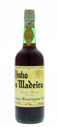 Lote 222 - MADEIRA ARAÚJO, HENRIQUES - Garrafa de Vinho da Madeira, Fine Boal, Meio Doce, Araújo, Henriques & Cª, Funchal, (750ml)