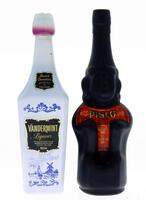 Lote 238 - GARRAFAS DE LICOR - Conjunto de 2 garrafas de Licor sendo 1 garrafa de Licor Vandermint, (750ml) e 1 garrafa de Pisco, Licor de Los Incas, (750ml - 33%vol.)