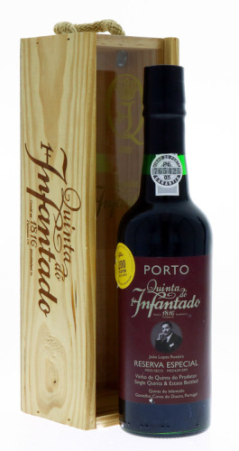 Lote 262 - PORTO QUINTA DO INFANTADO - Garrafa de Vinho do Porto, João Lopes Roseira, Reserva Especial, Quinta do Infantado, Gontelho, Covas do Douro, (375ml - 19,5%vol.). Nota: em caixa de madeira original