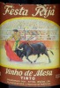 Lote 265 - GARRAFAS DE VINHO TINTO - Conjunto de 6 garrafas de Vinho Tinto sendo 3 garrafas de Casal da Azenha 1975, António Bernardino Paulo da Silva, Azenhas do mar, (750ml - 12,5%vol.) e 3 garrafas de Festa Rija, Rittos Irmãos, Vila Nova de Gaia, (750m - 4