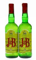 Lote 287 - WHISKY J & B - 2 garrafas de Whisky, Rare, Blended Scotch Whisky, Justerini & Brooks, Escócia, (750ml - 43%vol.). Nota: garrafas dos anos 1980s