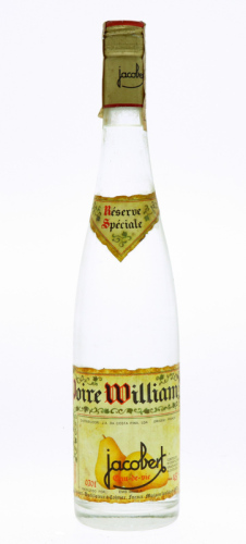 Lote 368 - AGUARDENTE POIRE WILLIAM - Garrafa de Aguardente de Pêra, Eau de Vie, Réserve Spéciale, Jacobert, Colmar, França, (700ml - 45%vol.)