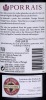 Lote 371 - PORRAIS 2015 - 3 garrafas de Vinho Tinto DOC Douro, Quinta de Porrais 2015, das Castas Touriga Nacional, Touriga Franca, Sousão e Tinta Barroca, com estágio de 9 meses em barricas de Carvalho Francês, Sociedade Agrícola Quinta de Porrais Ldª, P - 4