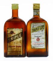 Lote 563 - LICOR TRIPLE SECO - 2 garrafas de licor sendo 1 garrafa de Triple-Sec, Caves Valdarcos, (1000ml aprox.) e 1 garrafa de Triple Sêco Monte Crasto, (980ml - 31%vol.)