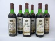 Lote 2349 - Seis garrafas de Vinho Tinto Caves Velhas Garrafeira 1976