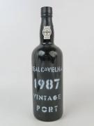 Lote 2658 - Garrafa Vinho Porto VINTAGE 1987 Real Companhia Velha.