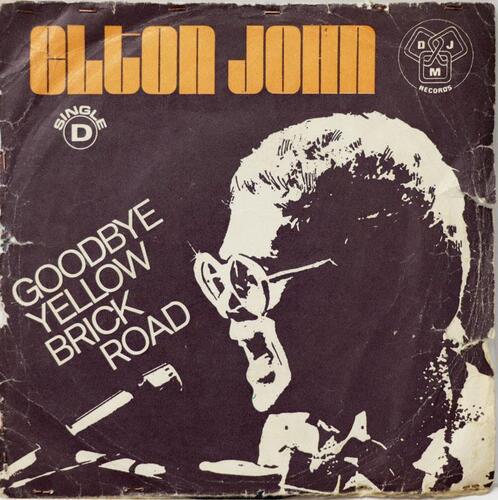 Lote 52 - ELTON JOHN, SINGLE - disco de vinil de 45 rpm de Elton John com single "Goodbye Yellow Brick Road", de 1973 (7", Single). Não testado, marcas de uso