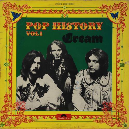 Lote 102 - CREAM - disco duplo de vinil de 33 rpm de Cream "Pop History" Vol. 1 (2xLP, Comp, Gat), de 1971. Não testado, marcas de uso 