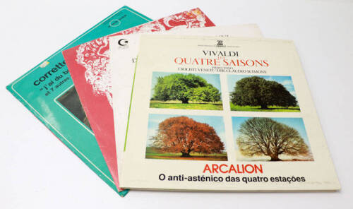 Lote 112 - GRANDES COMPOSITORES - conjunto de 4 discos de vinil 33 rpm de música clássica composto por Vivaldi "Les Quatre Saisons", Concertos para oboé, fagote, cordas e cravo de Vivaldi (Sonfonias nº 1 e 2), Concertos de Nardini, Marcello e Vivaldi e Di