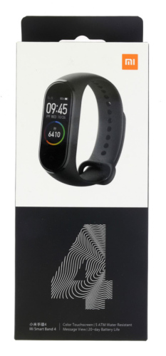 Lote 116 - MI SMART BAND 4 - Pulseira inteligente com funções de pedómetro, monitorização de batimento cardíaco, resistente à agua 5 ATM, ecran a cores, entre outras funções, cor preta. Em caixa de origem com carregador e instruções